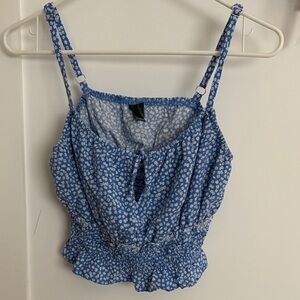 Target wild fable women’s blue floral flowy top
